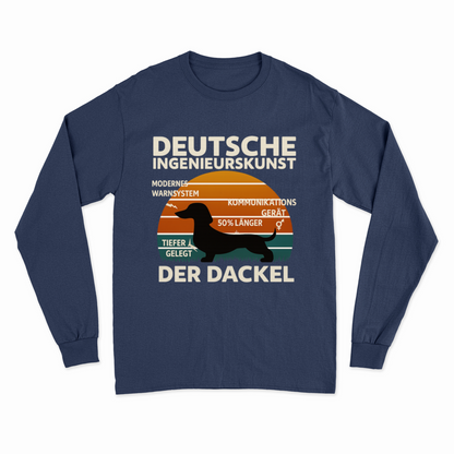 Deutsche Ingenieurskunst – Der Dackel | Satirisches Retro-Design mit Biss Sweatshirt