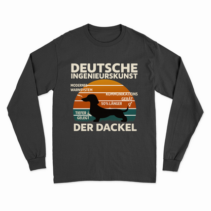 Deutsche Ingenieurskunst – Der Dackel | Satirisches Retro-Design mit Biss Sweatshirt
