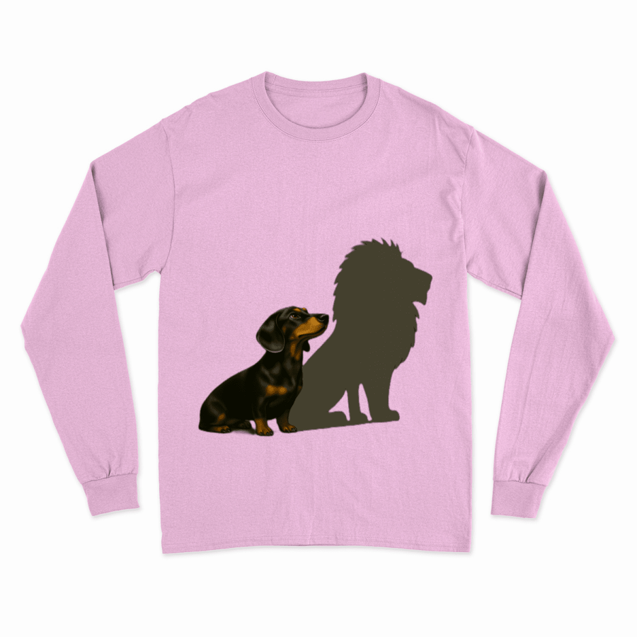 True Insights Hoodie Dackel mit Löwenschatten im modernen Lifestyle-Stil für Hundefans