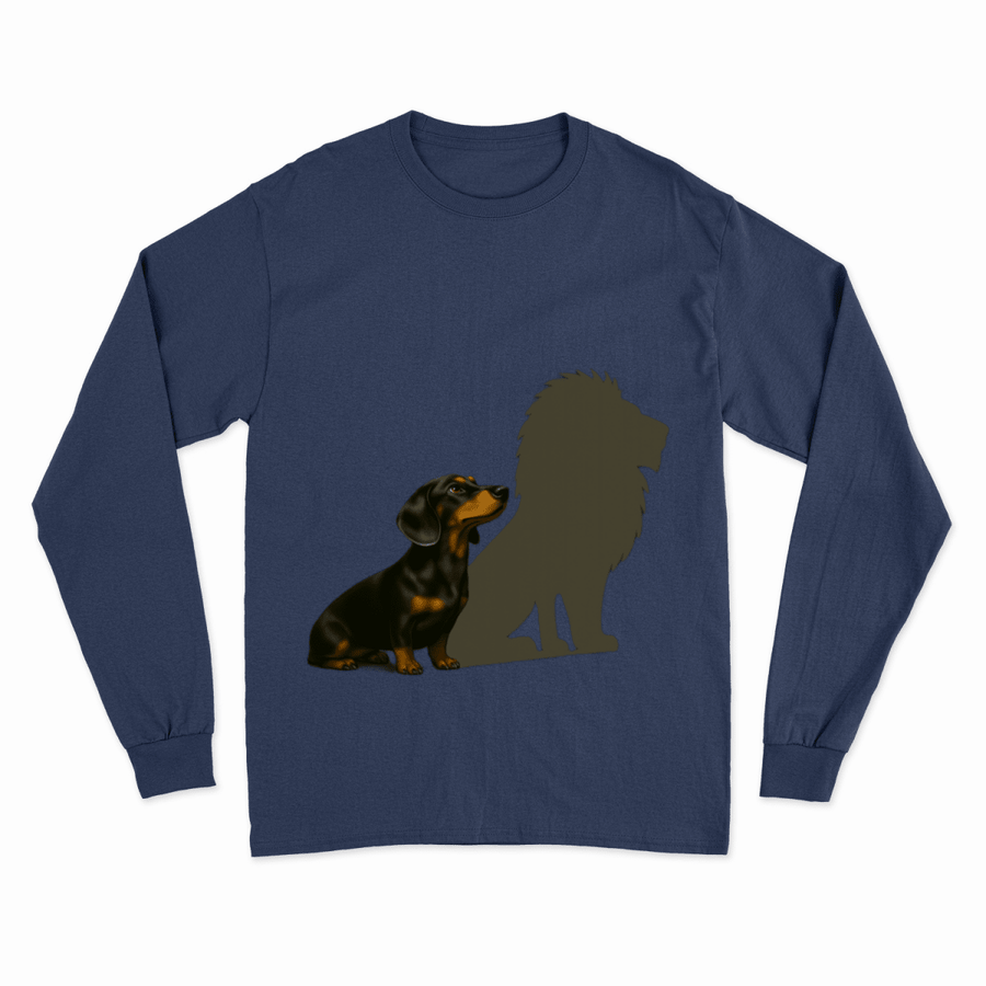 True Insights Sweatshirt Dackel mit Löwenschatten – humorvolles Design für stolze Dackelbesitzer
