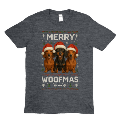 Merry Woofmas Shirt – Lustiges Dackel Weihnachtsmotiv-T-Shirt-True Insights