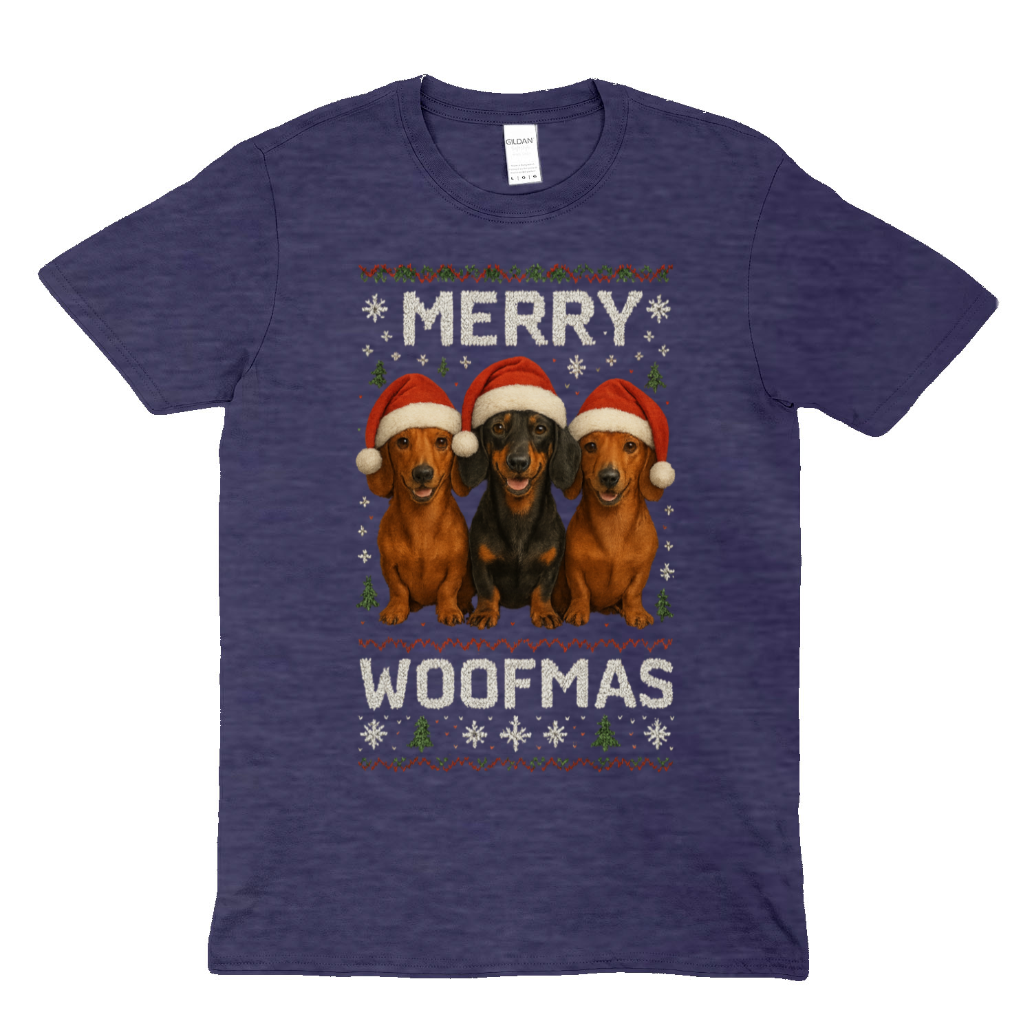 Merry Woofmas Shirt – Lustiges Dackel Weihnachtsmotiv-T-Shirt-True Insights