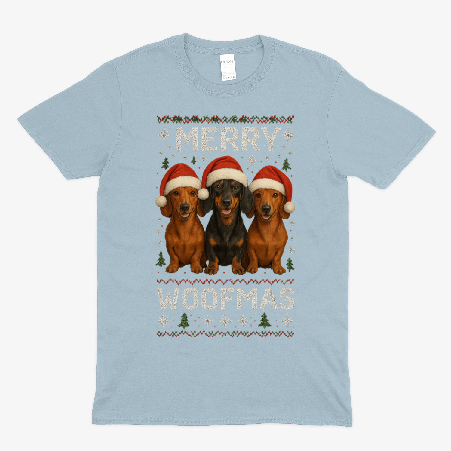 Merry Woofmas Shirt – Lustiges Dackel Weihnachtsmotiv-T-Shirt-True Insights