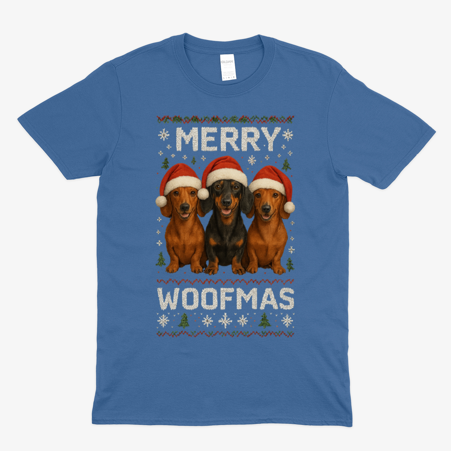 Merry Woofmas Shirt – Lustiges Dackel Weihnachtsmotiv-T-Shirt-True Insights