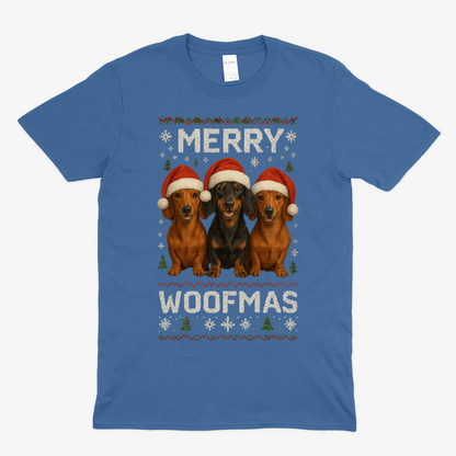 Merry Woofmas Shirt – Lustiges Dackel Weihnachtsmotiv-T-Shirt-True Insights