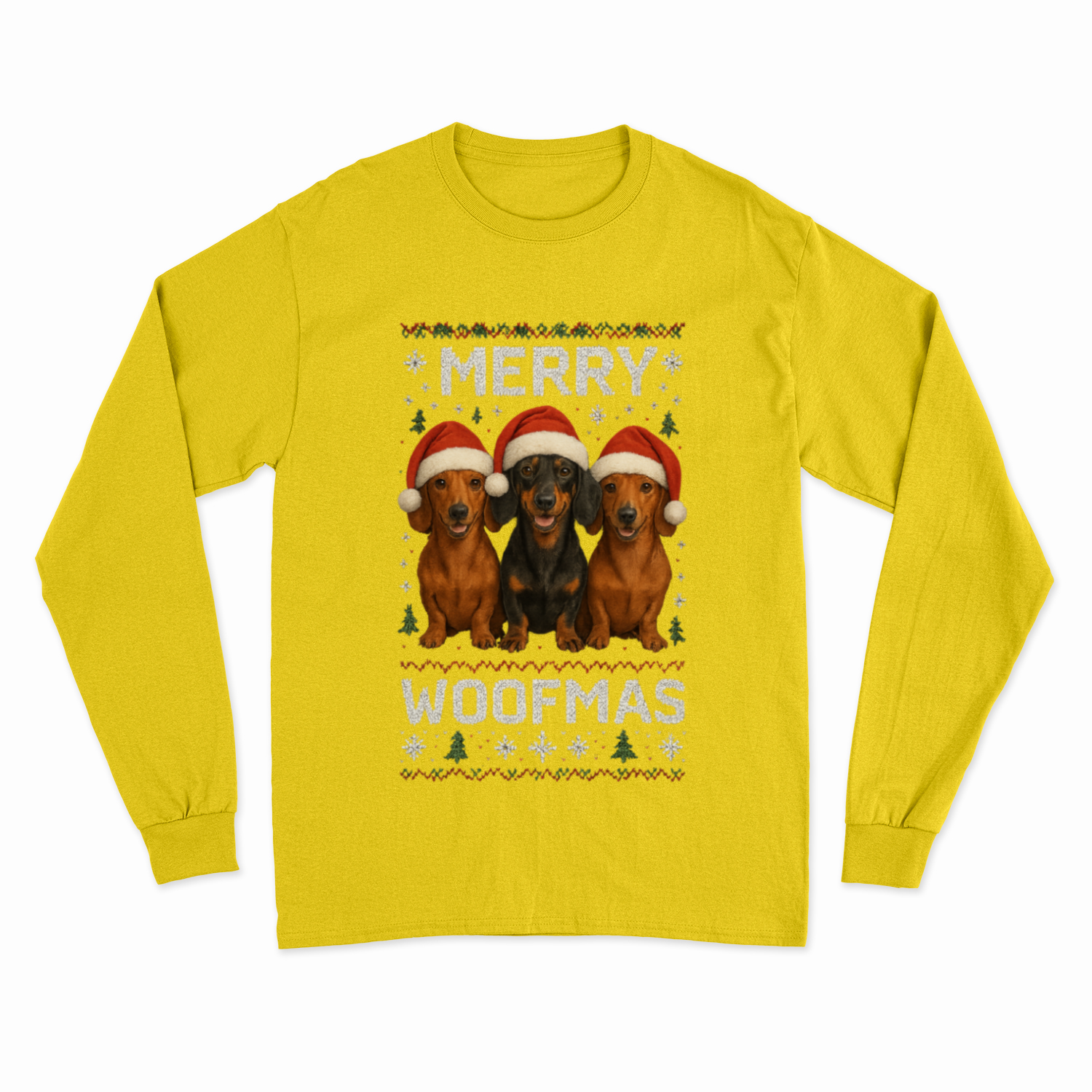 Merry Woofmas Sweatshirt – Dackel Weihnachtsmotiv-Sweatshirt-True Insights