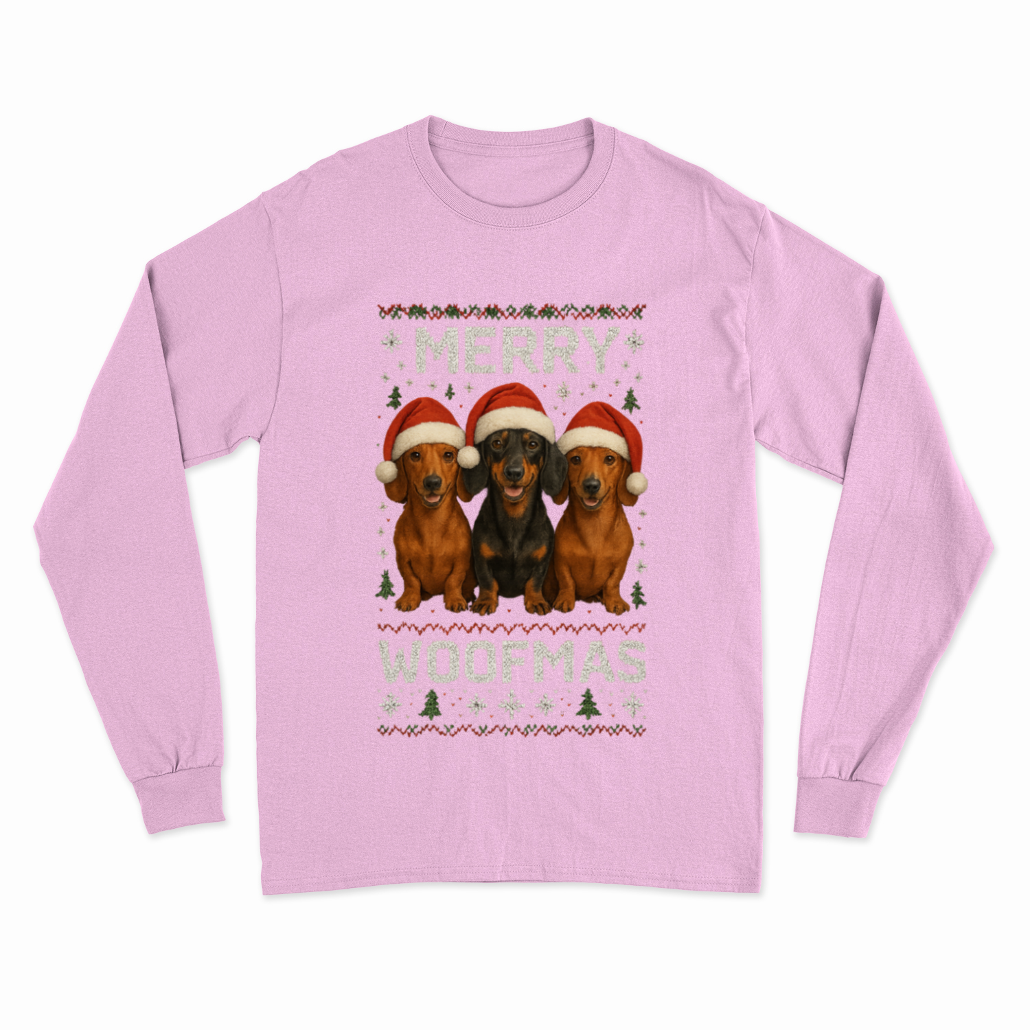 Merry Woofmas Sweatshirt – Dackel Weihnachtsmotiv-Sweatshirt-True Insights