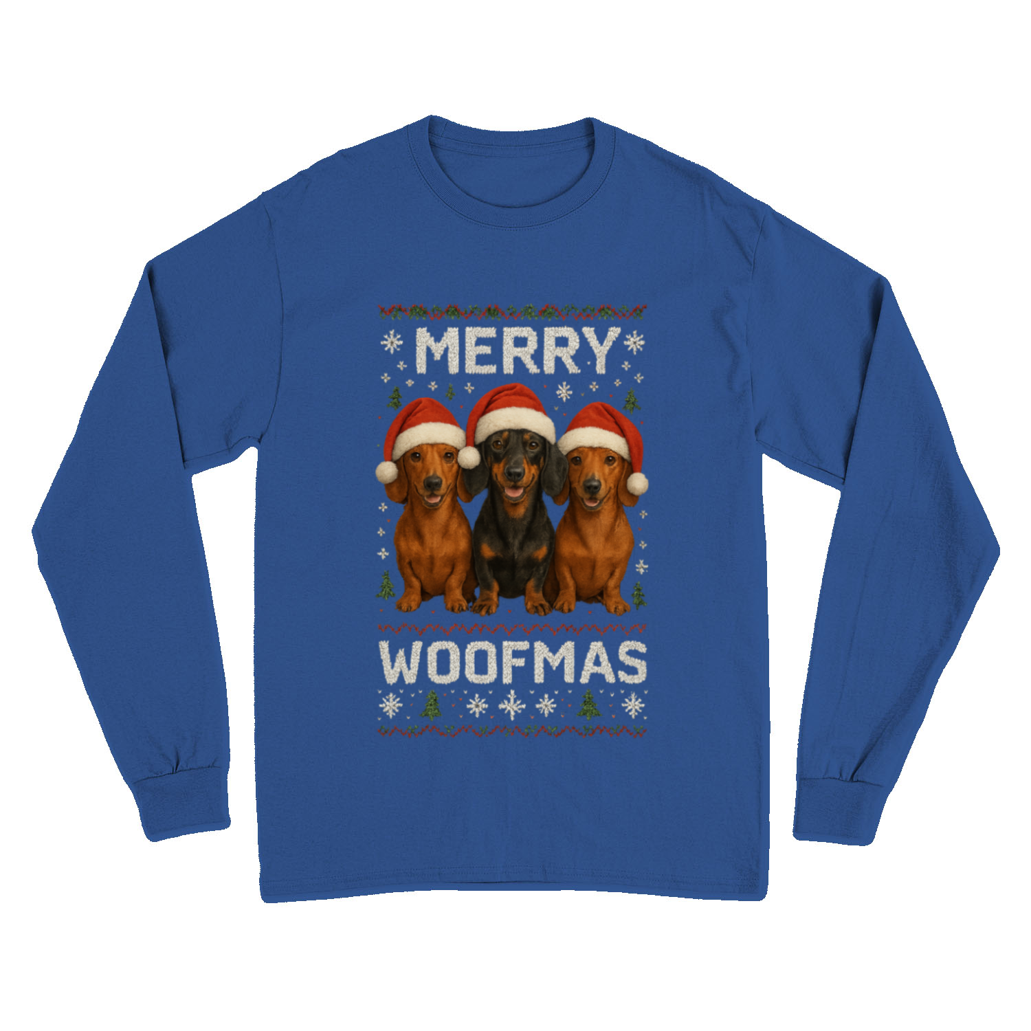 Merry Woofmas Sweatshirt – Dackel Weihnachtsmotiv-Sweatshirt-True Insights