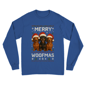 Merry Woofmas Sweatshirt – Dackel Weihnachtsmotiv-Sweatshirt-True Insights