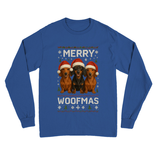 Merry Woofmas Sweatshirt – Dackel Weihnachtsmotiv-Sweatshirt-True Insights