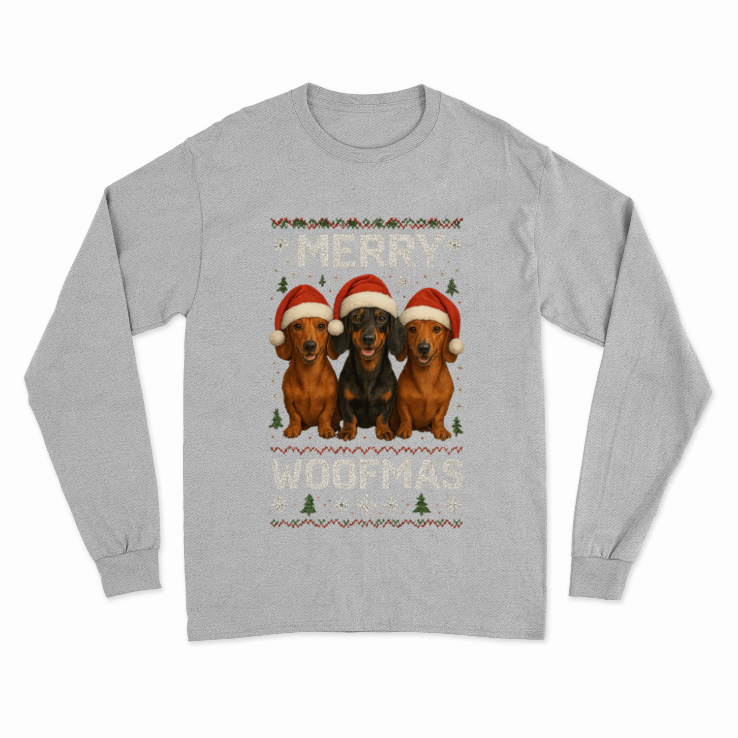 Merry Woofmas Sweatshirt – Dackel Weihnachtsmotiv-Sweatshirt-True Insights