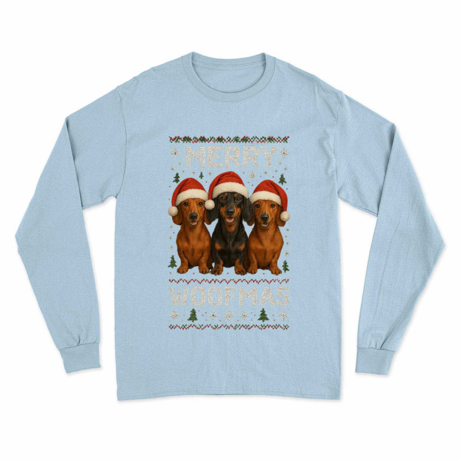 Merry Woofmas Sweatshirt – Dackel Weihnachtsmotiv-Sweatshirt-True Insights
