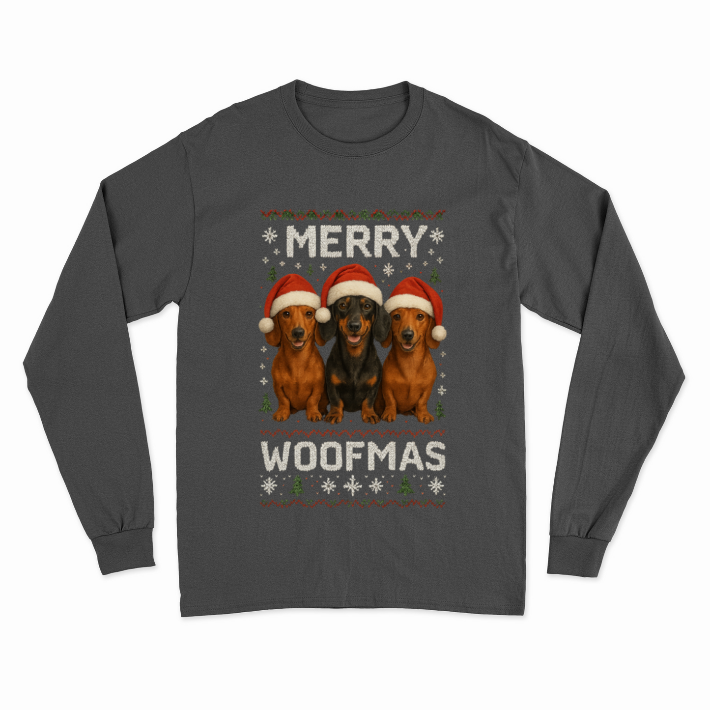Merry Woofmas Sweatshirt – Dackel Weihnachtsmotiv-Sweatshirt-True Insights