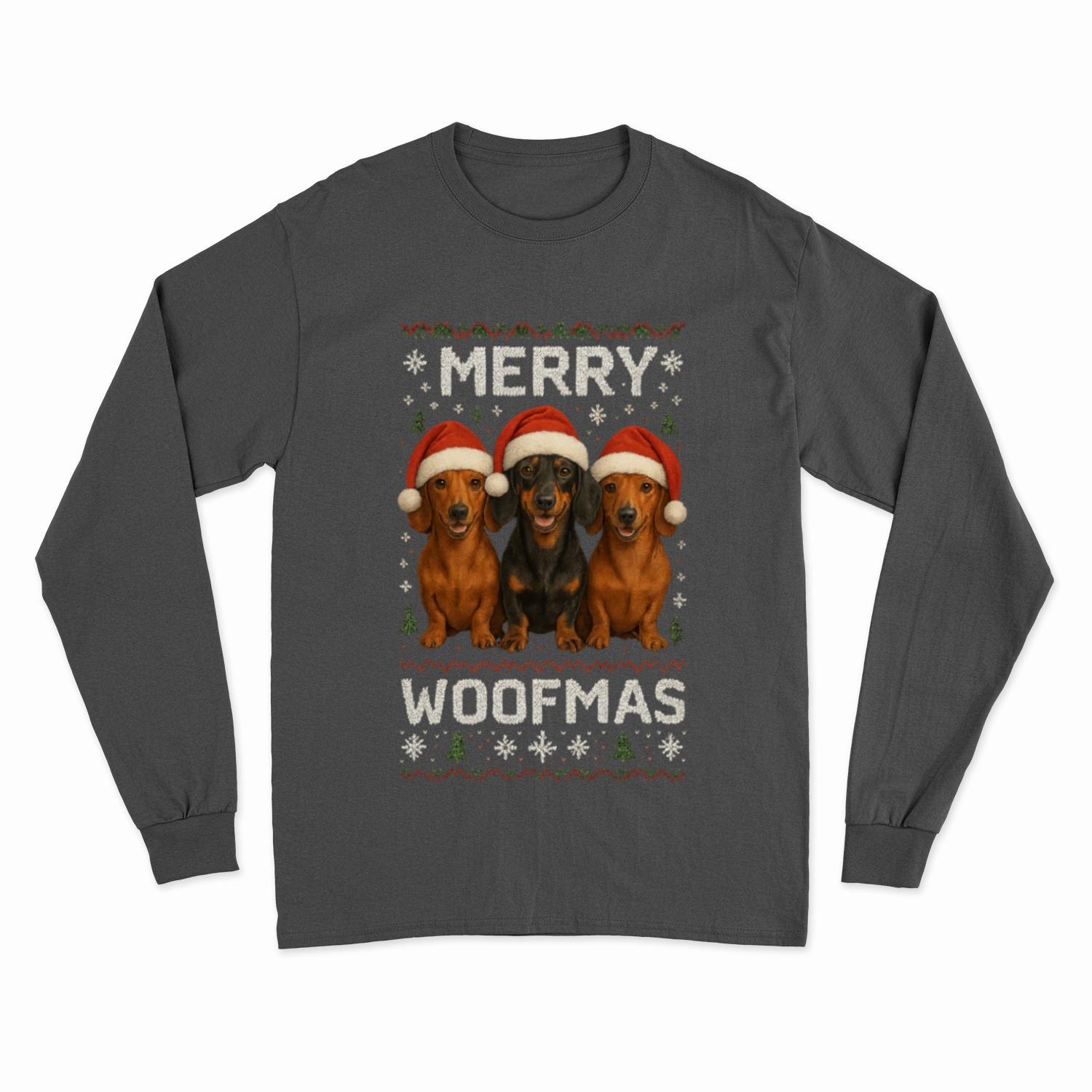 Merry Woofmas Sweatshirt – Dackel Weihnachtsmotiv-Sweatshirt-True Insights