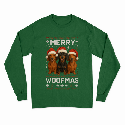 Merry Woofmas Sweatshirt – Dackel Weihnachtsmotiv-Sweatshirt-True Insights