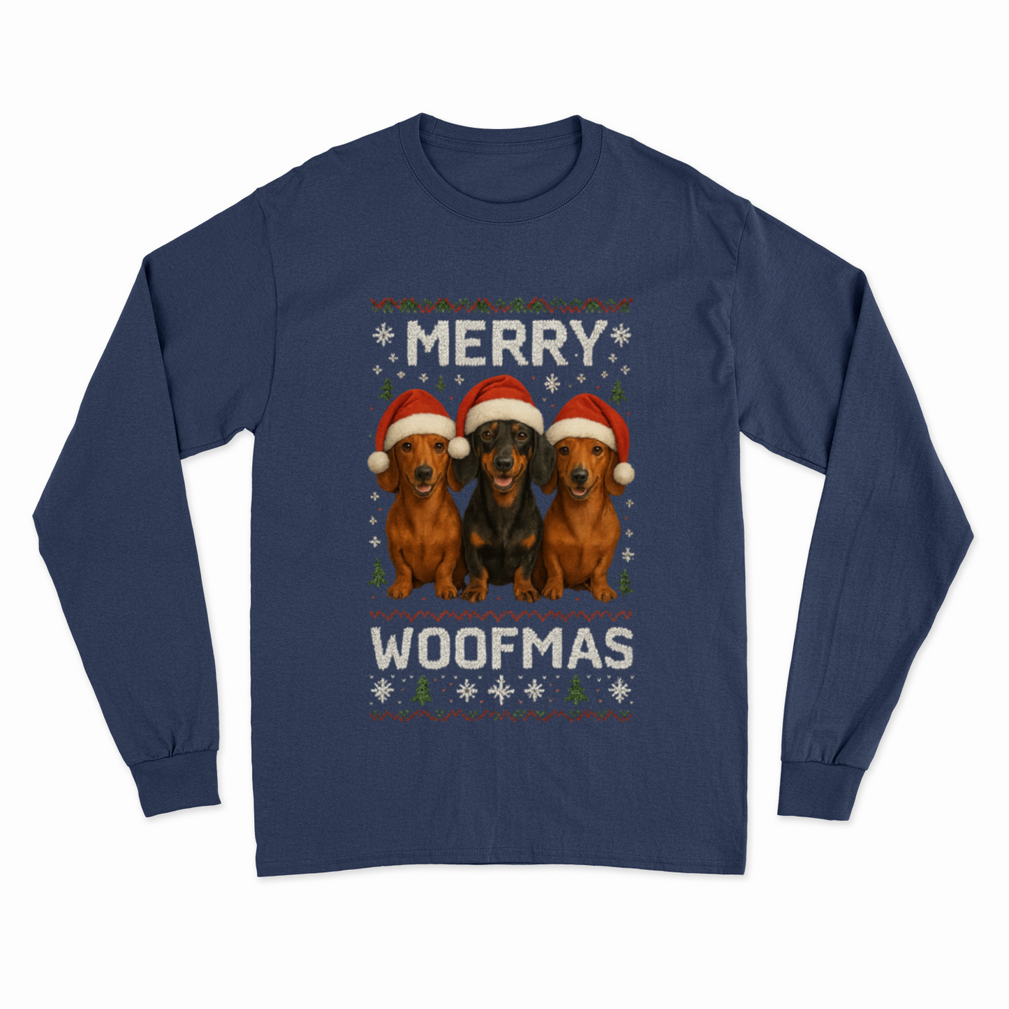 Merry Woofmas Sweatshirt – Dackel Weihnachtsmotiv-Sweatshirt-True Insights