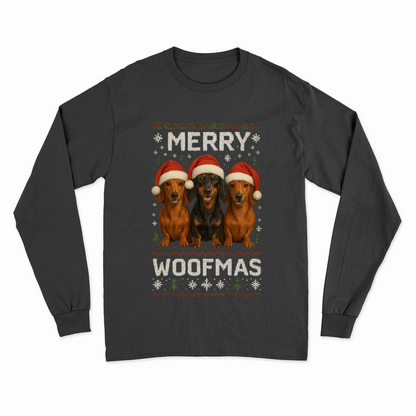 Merry Woofmas Sweatshirt – Dackel Weihnachtsmotiv-Sweatshirt-True Insights
