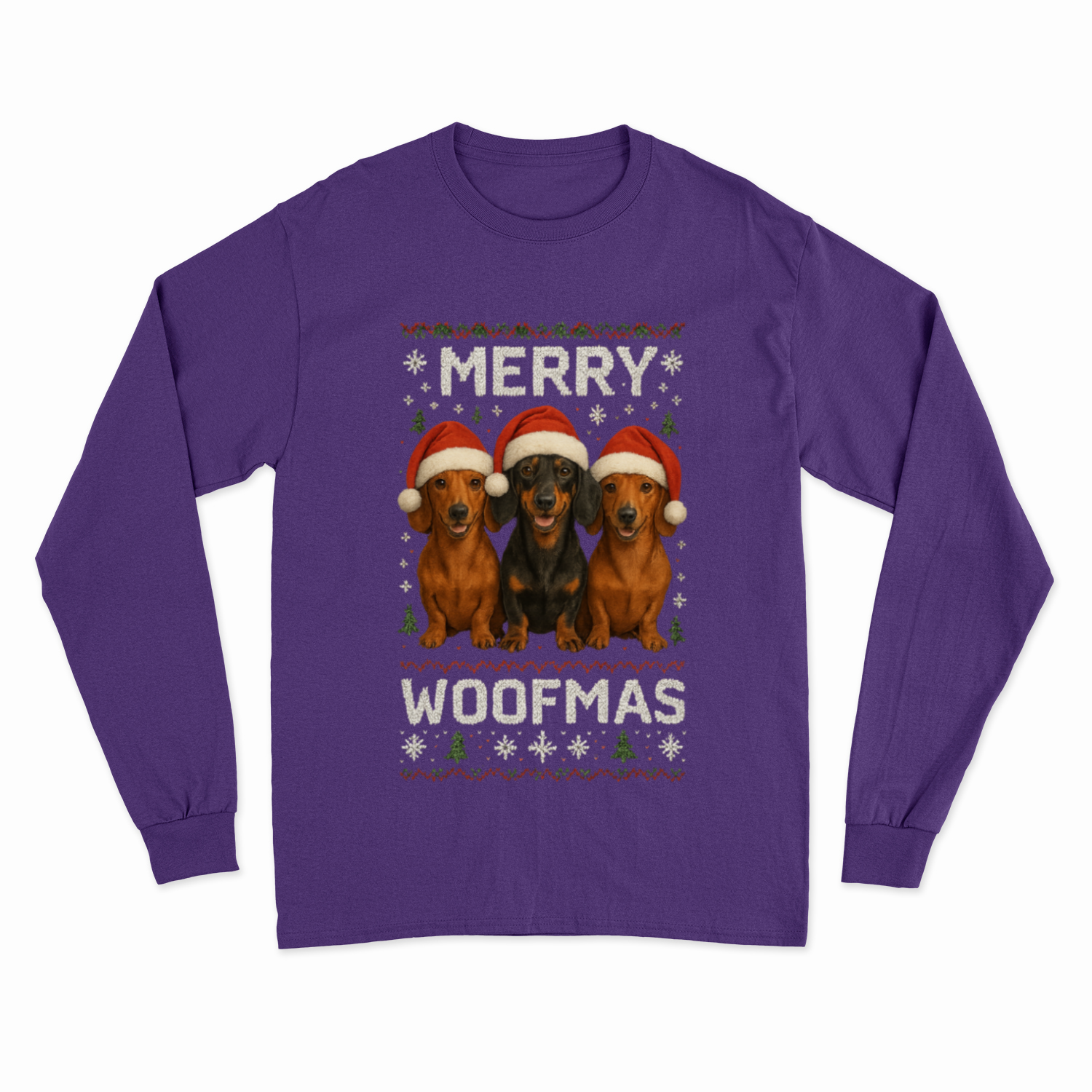 Merry Woofmas Sweatshirt – Dackel Weihnachtsmotiv-Sweatshirt-True Insights