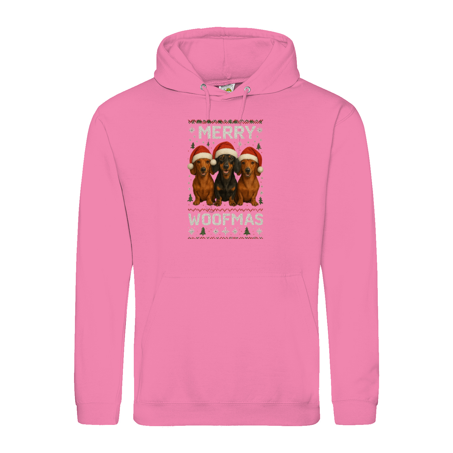 Merry Woofmas Hoodie – Lustiger Dackel Weihnachts-Hoodie-Hoodie-True Insights