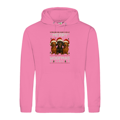Merry Woofmas Hoodie – Lustiger Dackel Weihnachts-Hoodie-Hoodie-True Insights