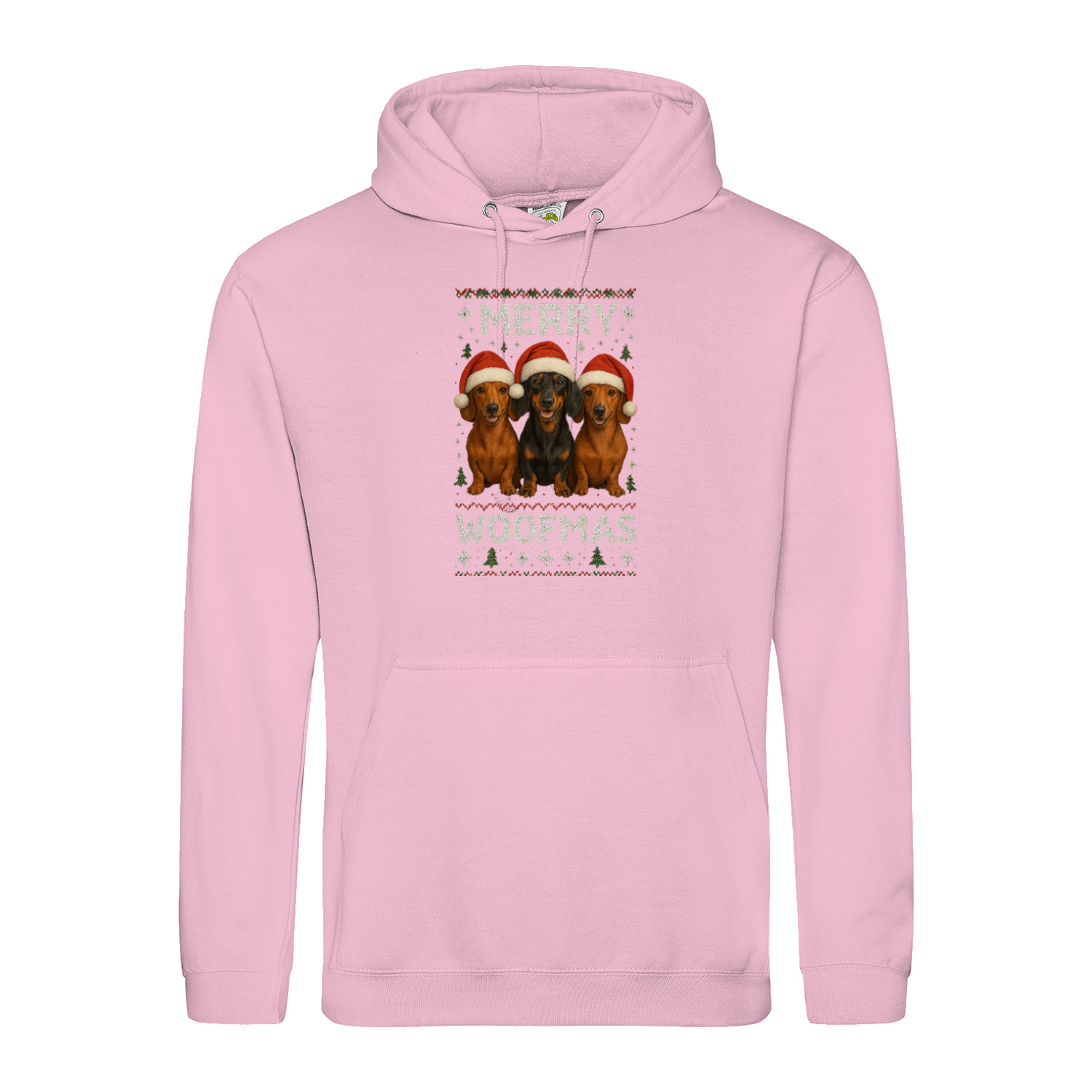 Merry Woofmas Hoodie – Lustiger Dackel Weihnachts-Hoodie-Hoodie-True Insights