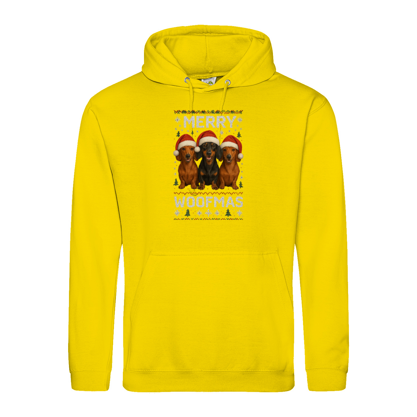 Merry Woofmas Hoodie – Lustiger Dackel Weihnachts-Hoodie-Hoodie-True Insights