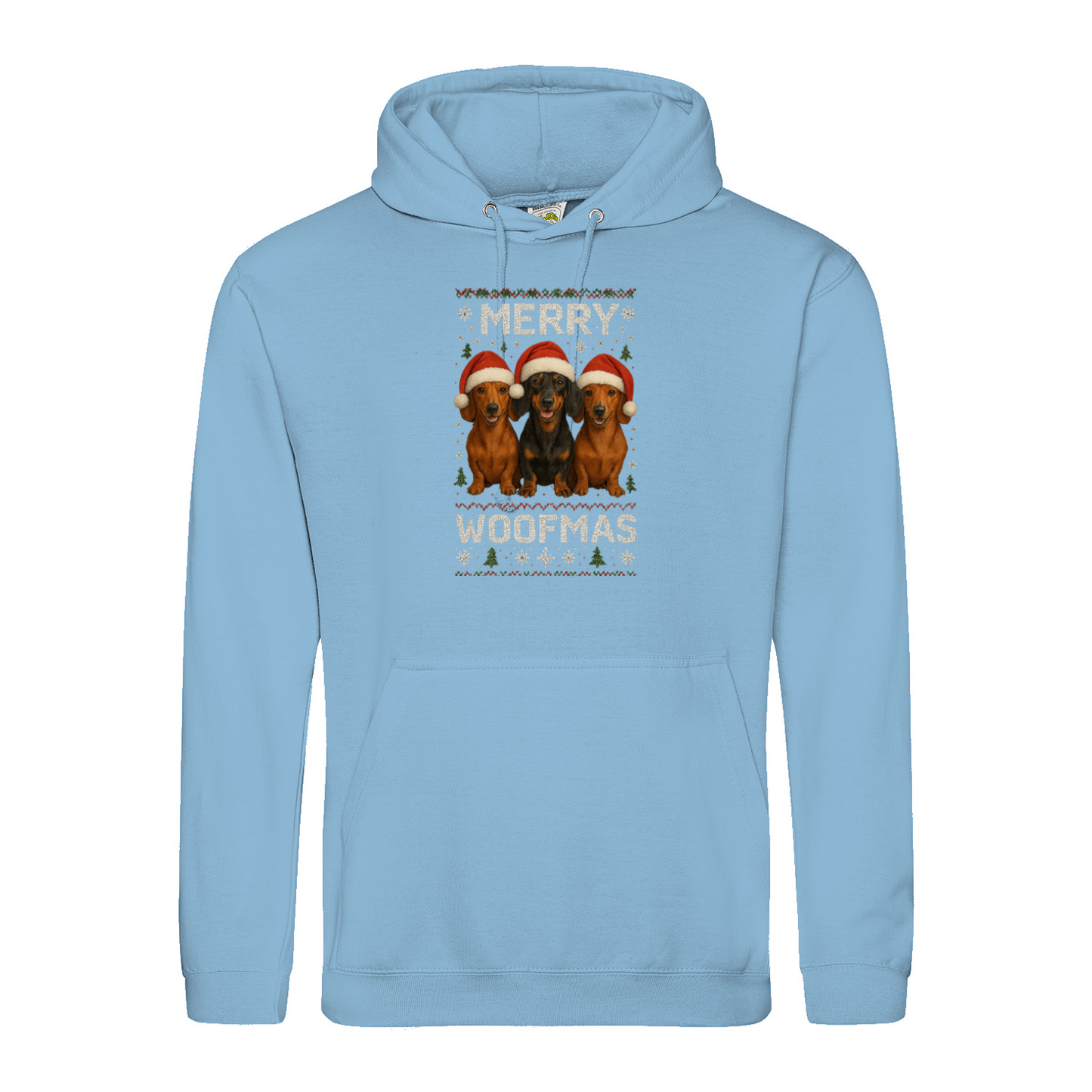 Merry Woofmas Hoodie – Lustiger Dackel Weihnachts-Hoodie-Hoodie-True Insights