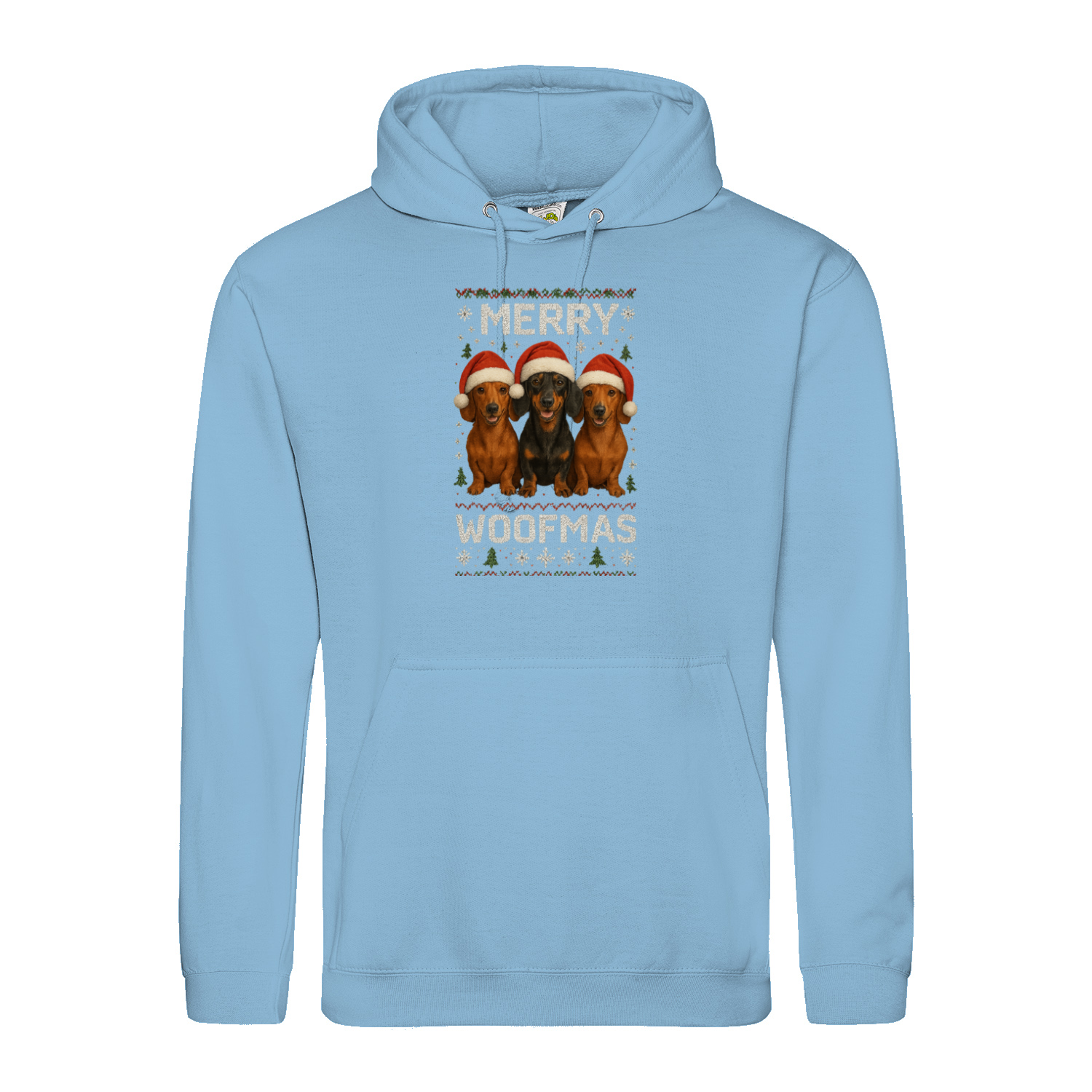 Merry Woofmas Hoodie – Lustiger Dackel Weihnachts-Hoodie-Hoodie-True Insights