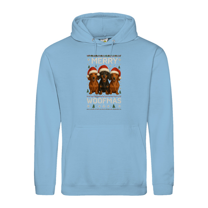Merry Woofmas Hoodie – Lustiger Dackel Weihnachts-Hoodie-Hoodie-True Insights