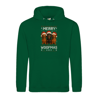 Merry Woofmas Hoodie – Lustiger Dackel Weihnachts-Hoodie-Hoodie-True Insights