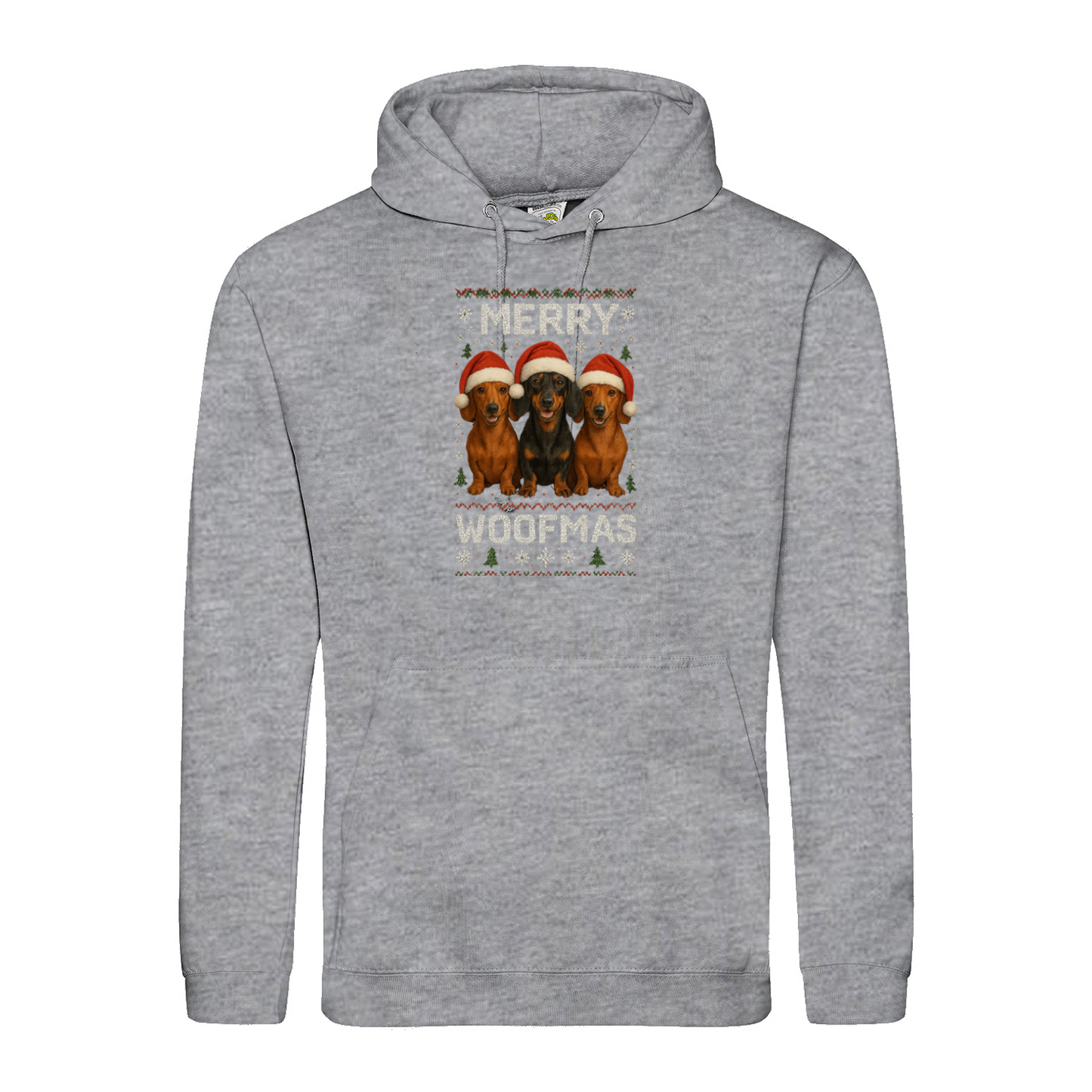 Merry Woofmas Hoodie – Lustiger Dackel Weihnachts-Hoodie-Hoodie-True Insights