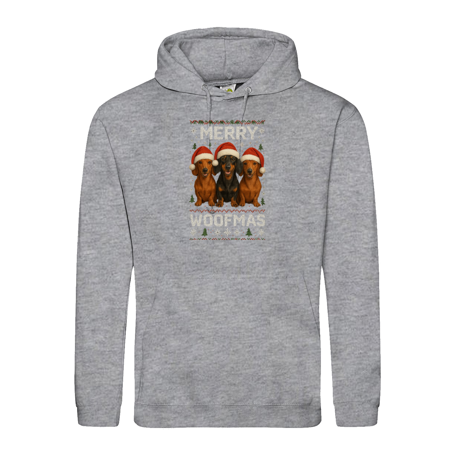 Merry Woofmas Hoodie – Lustiger Dackel Weihnachts-Hoodie-Hoodie-True Insights