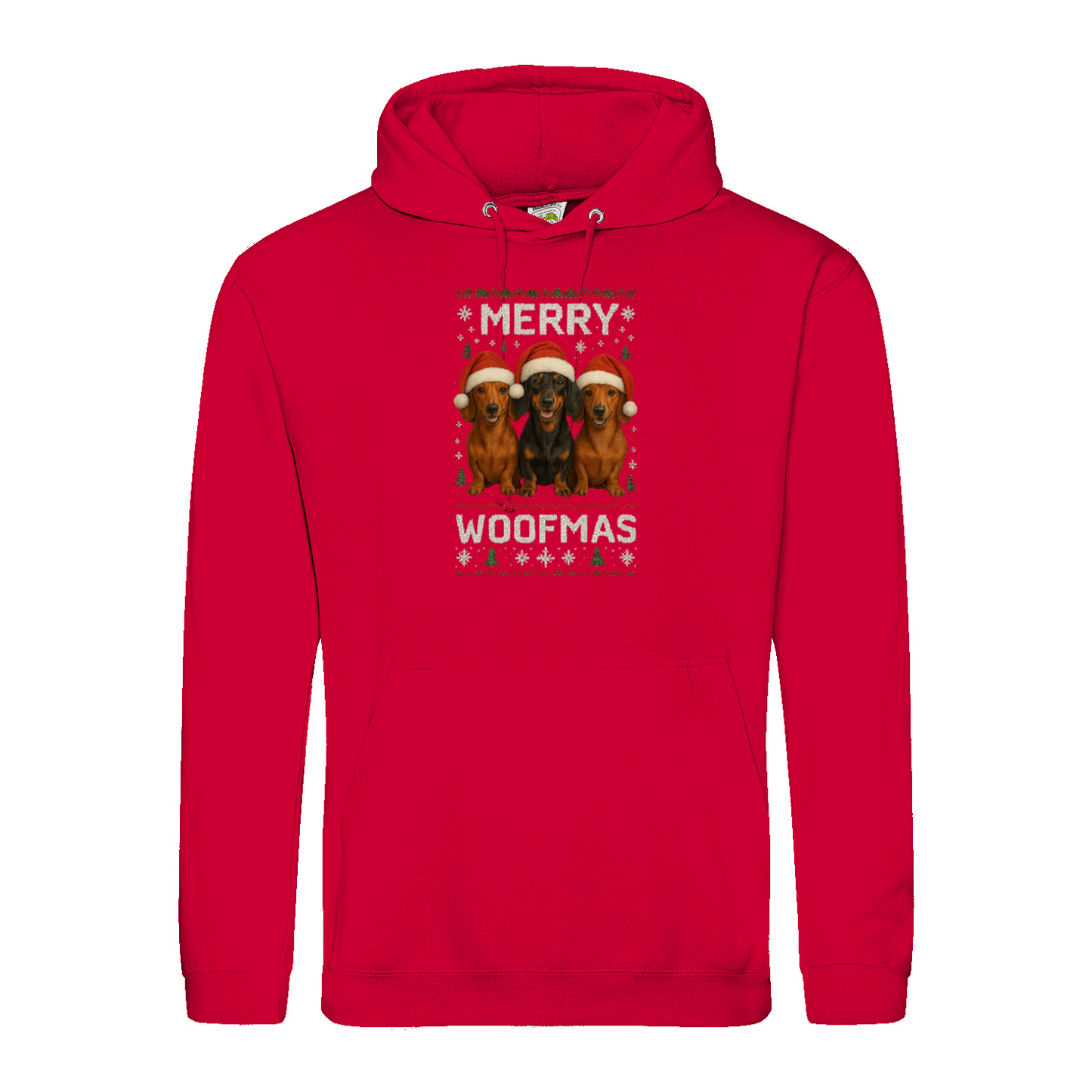 Merry Woofmas Hoodie – Lustiger Dackel Weihnachts-Hoodie-Hoodie-True Insights