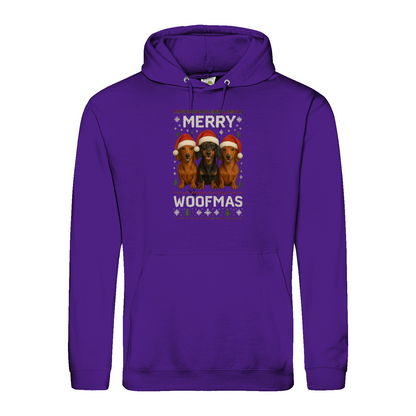 Merry Woofmas Hoodie – Lustiger Dackel Weihnachts-Hoodie-Hoodie-True Insights