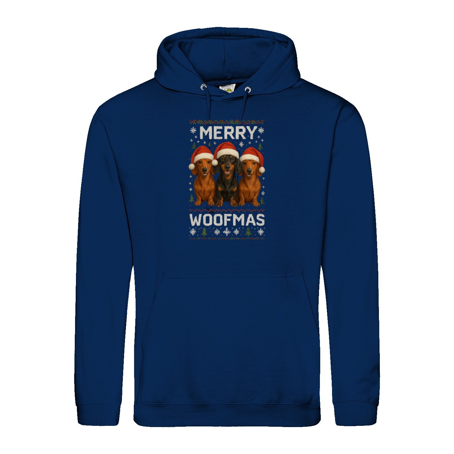 Merry Woofmas Hoodie – Lustiger Dackel Weihnachts-Hoodie-Hoodie-True Insights