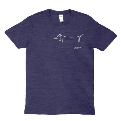 Picasso Dackel T-Shirt – Minimalistische Hundelinie mit Kultfaktor - kleines Motiv