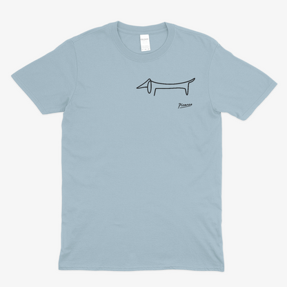 Picasso Dackel T-Shirt – Minimalistische Hundelinie mit Kultfaktor - kleines Motiv