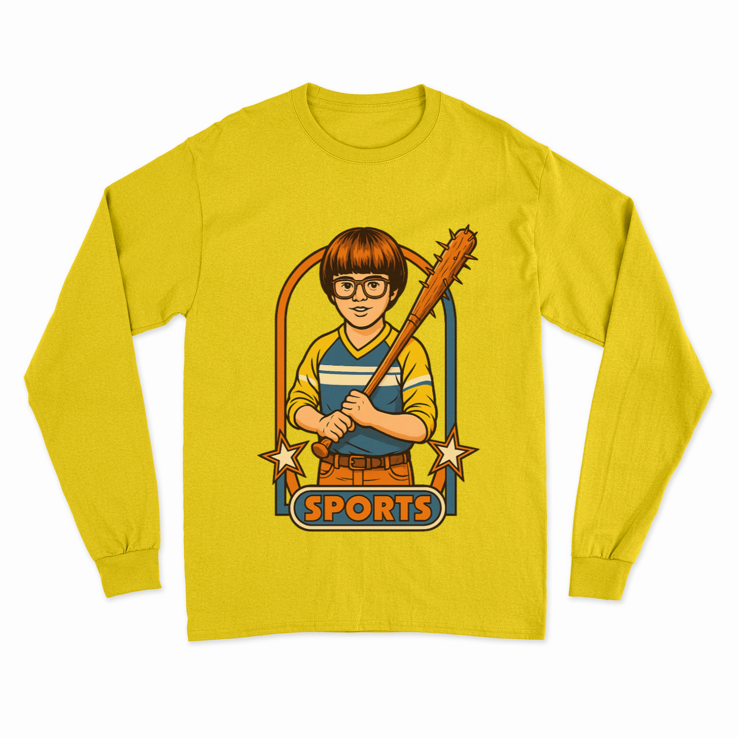 Retro Sports Satire Sweatshirt – Harmloser Look, klare Haltung