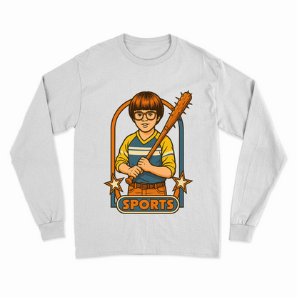 Retro Sports Satire Sweatshirt – Harmloser Look, klare Haltung