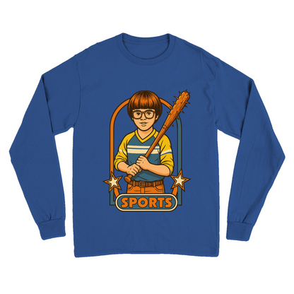 Retro Sports Satire Sweatshirt – Harmloser Look, klare Haltung