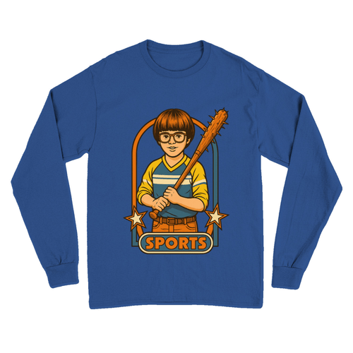 Retro Sports Satire Sweatshirt – Harmloser Look, klare Haltung-True Insights