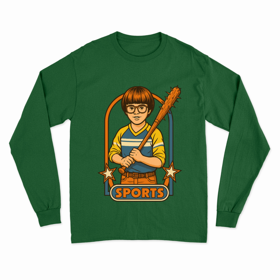 Retro Sports Satire Sweatshirt – Harmloser Look, klare Haltung-True Insights