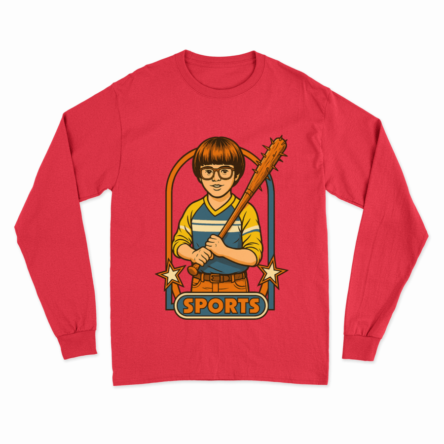 Retro Sports Satire Sweatshirt – Harmloser Look, klare Haltung-True Insights