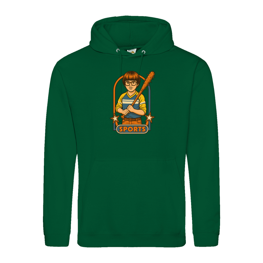 Retro Sports Satire Hoodie-True Insights