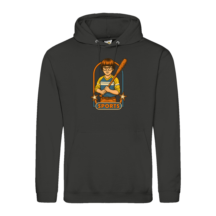 Retro Sports Satire Hoodie-True Insights