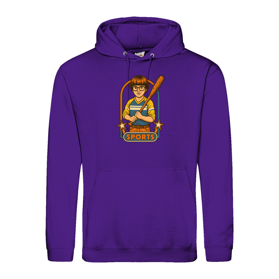 Retro Sports Satire Hoodie-True Insights