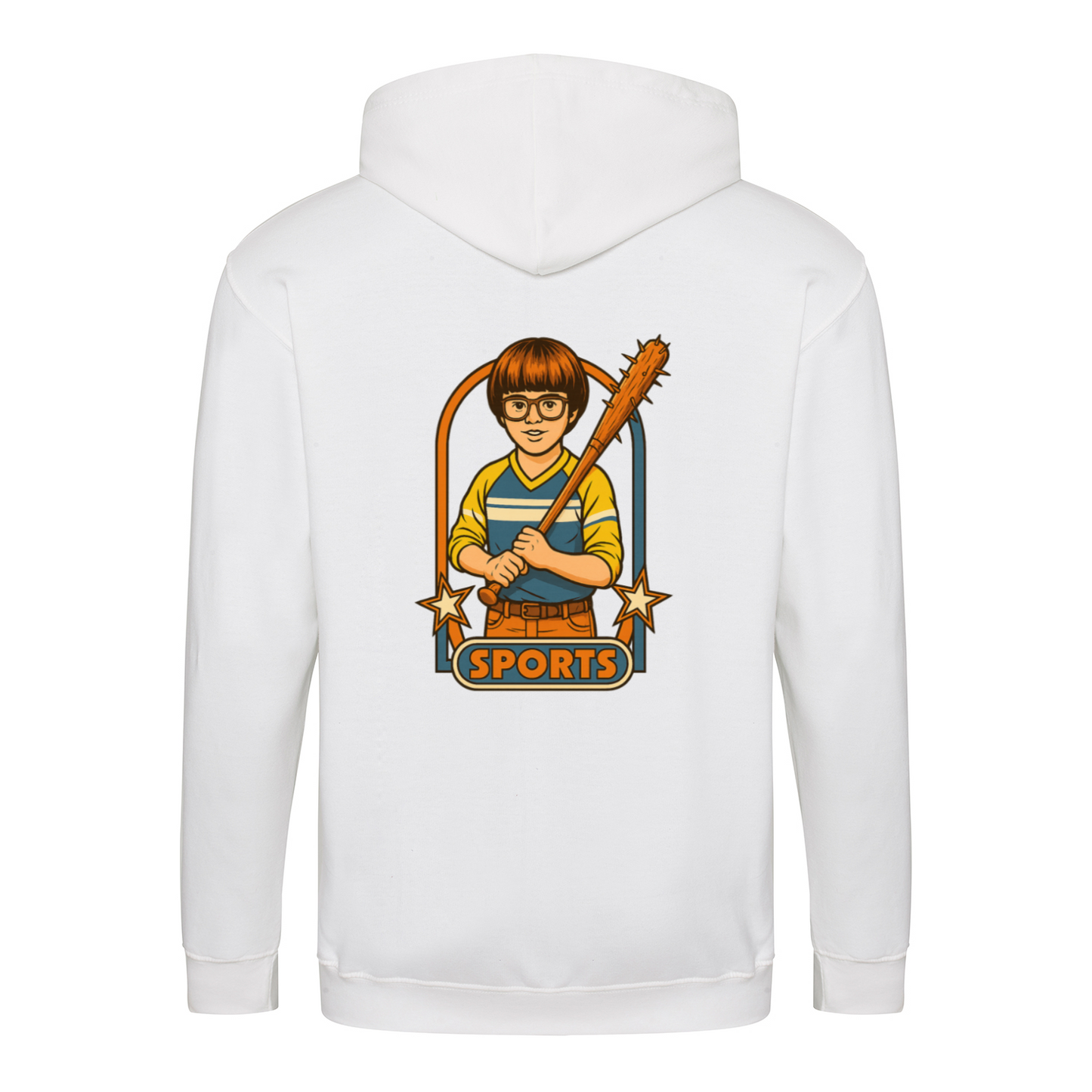Retro Sports Satire ZIP Hoodie