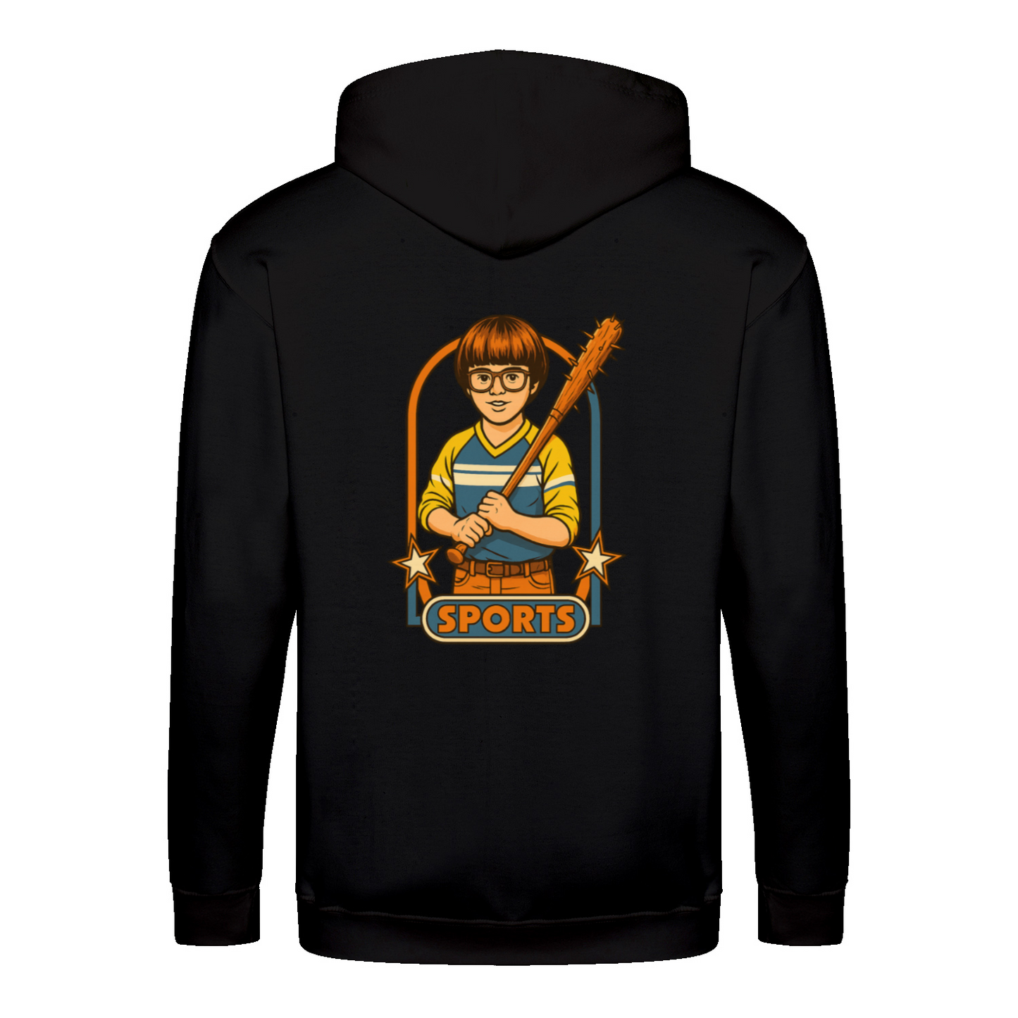 Retro Sports Satire ZIP Hoodie