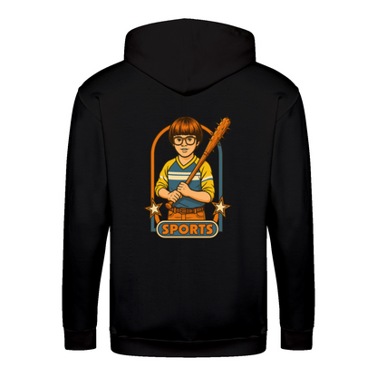 Retro Sports Satire ZIP Hoodie