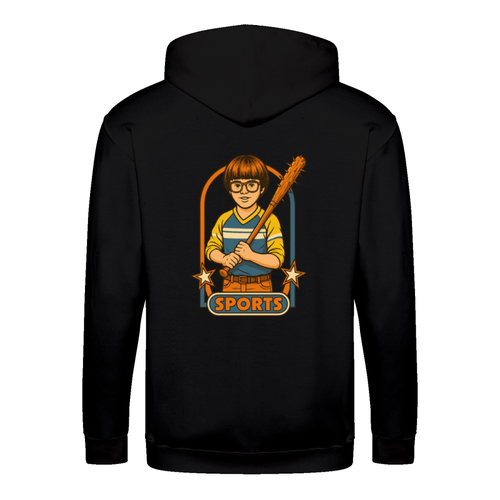 Retro Sports Satire ZIP Hoodie-True Insights